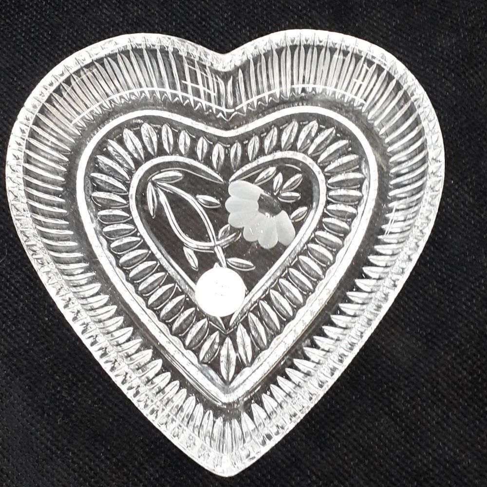 Princess House Heart-Shaped‎ Lead Crystal Trinket Dish